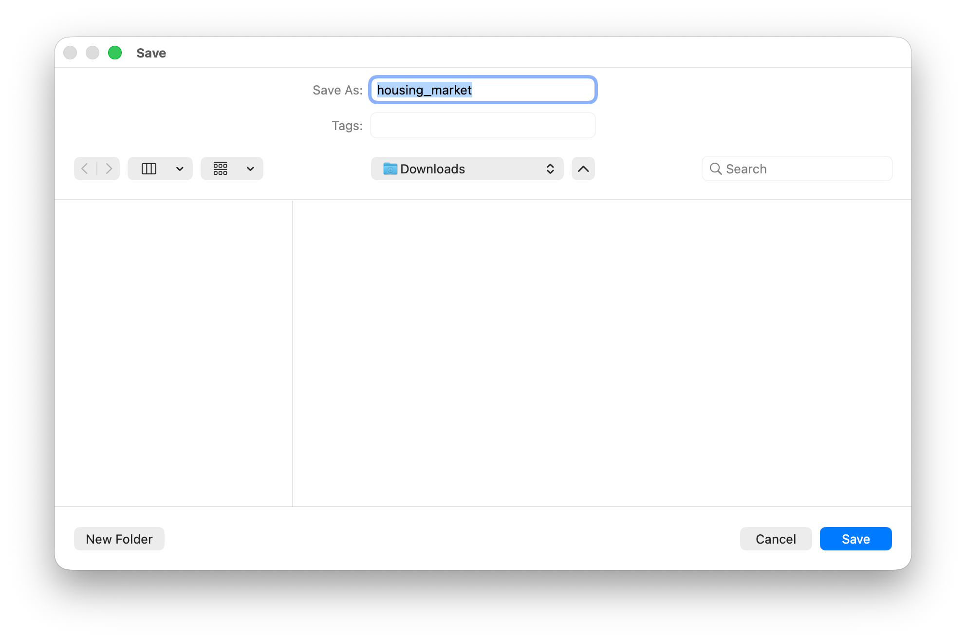 Saving the dataset as a native .stratum document